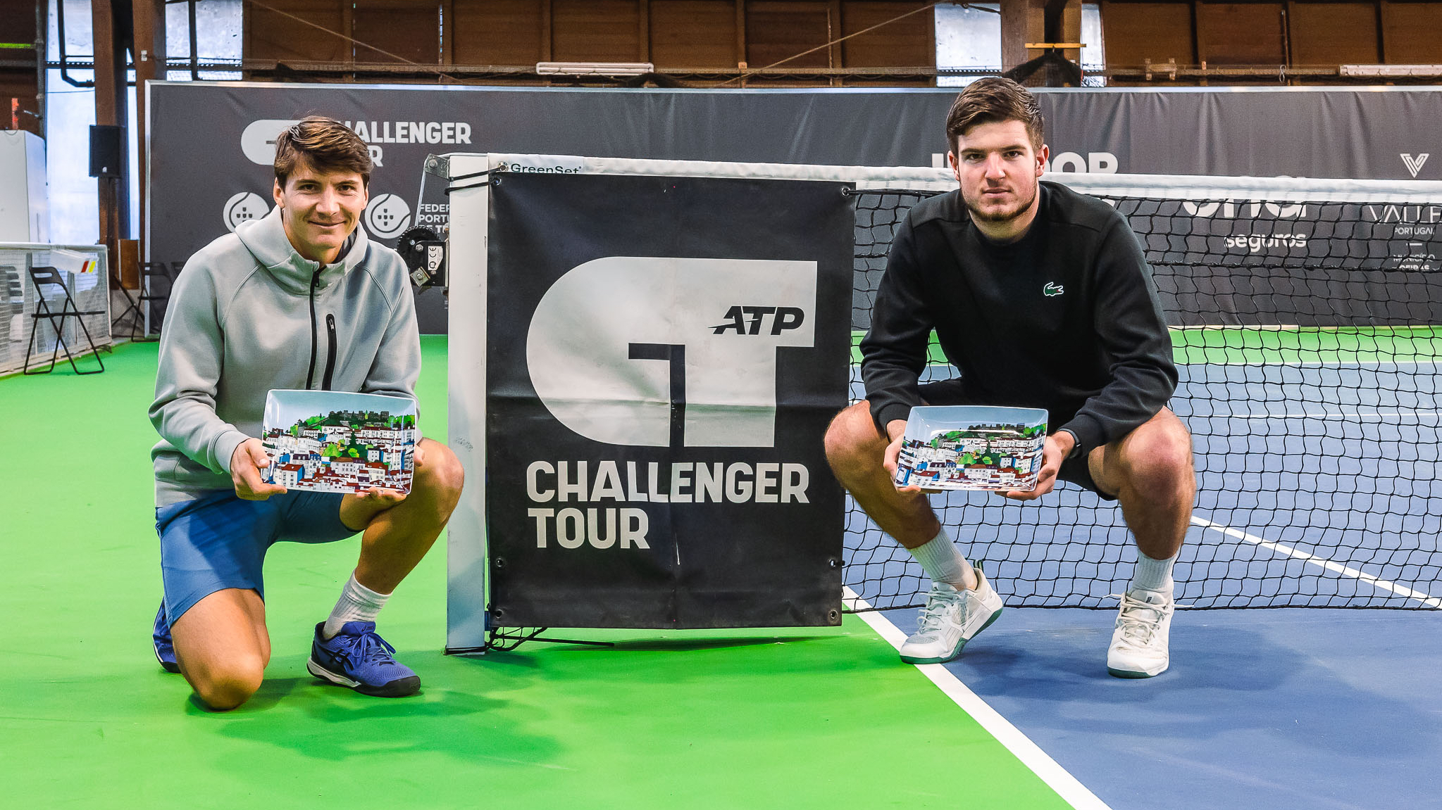 Mili Poljicak e Matej Sabanov surpreendem na estreia enquanto dupla e conquistam o Indoor Oeiras Open II
